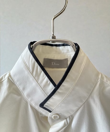 S/S 2004 DIOR HOMME “STRIP” STAND NECK SHIRT
