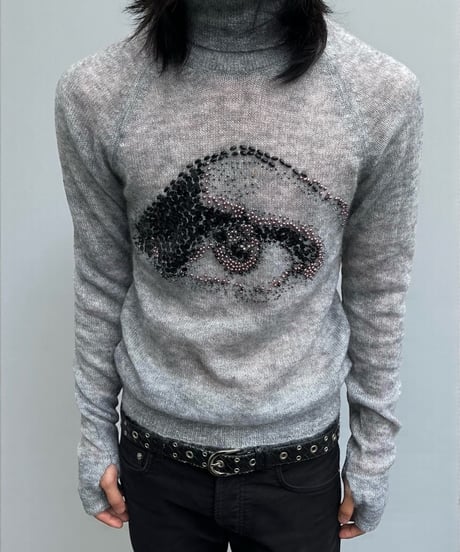 A/W 2004 Dior HOMME “Future Eye” mohair knit