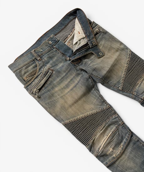 A/W 2011 BALMAIN HOMME BY CHRISTOPHE DECARNIN CAMPAIGN WASHED BIKER DENIM［28］