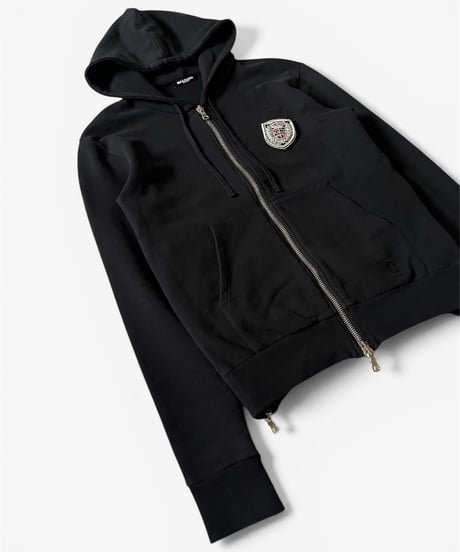 S/S 2011 BALMAIN BY CHRISTOPHE DECARNIN CREST EMBLEM ZIP HOODIE