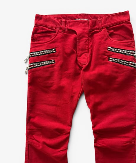 A/W 2012 BALMAIN HOMME 6-ZIP MOLESKIN 3D PANTS［29］