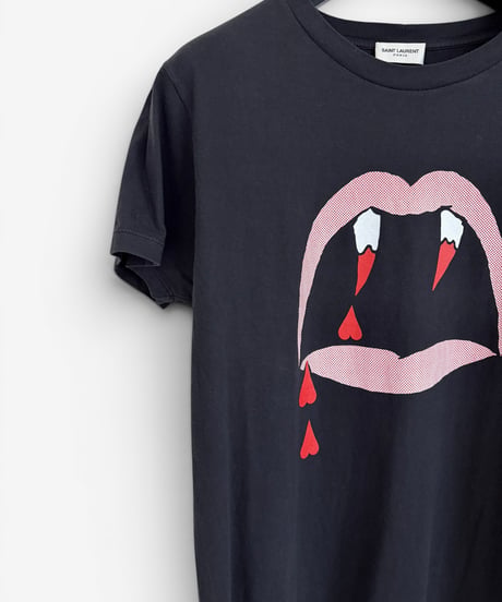 2015 SAINT LAURENT PARIS BLOOD LUSTER T-SHIRT［XS］