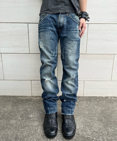 2000s DOLCE&GABBANA scratch denim