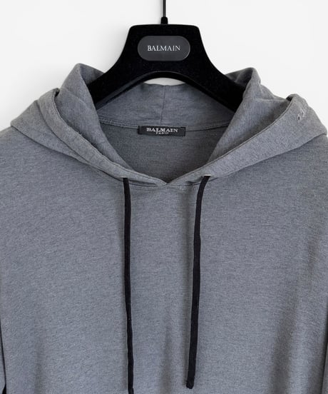 S/S 2010 BALMAIN HOMME BY CHRISTOPHE DECARNIN DISTRESSED REPAIR HOODIE［S］
