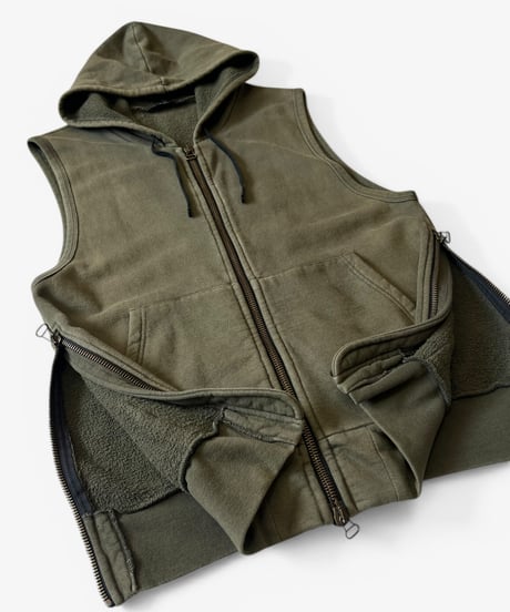 A/W 2010 BALMAIN BY CHRISTOPHE DECARNIN WIRE ZIP HOODIE VEST［M］