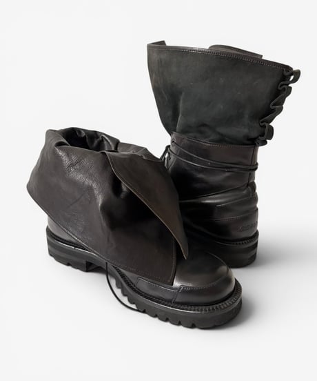 A/W 2009 KRIS VAN ASSCHE RUNWAY FOLD-OVER COMBAT BOOTS［41-42］