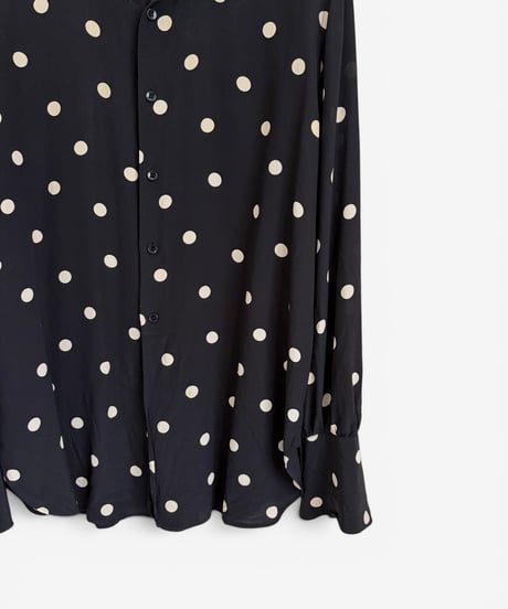 S/S 2020 SAINT LAURENT PARIS POLKA DOT SILK SHIRT［38］