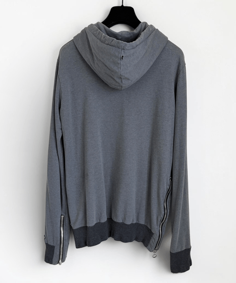 S/S 2010 BALMAIN HOMME BY CHRISTOPHE DECARNIN DISTRESSED REPAIR HOODIE［S］