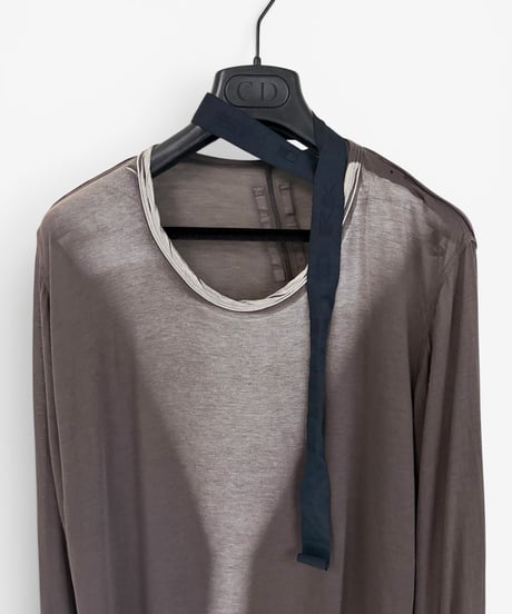 A/W 2007 RICK OWENS DRKSHDW BLEACHED NECK SHEER LONG SLEEVE［S］