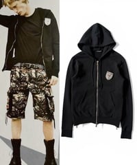 S/S 2011 BALMAIN BY CHRISTOPHE DECARNIN CREST EMBLEM ZIP HOODIE
