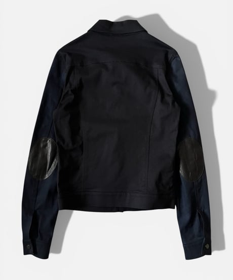 CHIRISTIAN DADA ELBOW PATCH DENIM JACKET