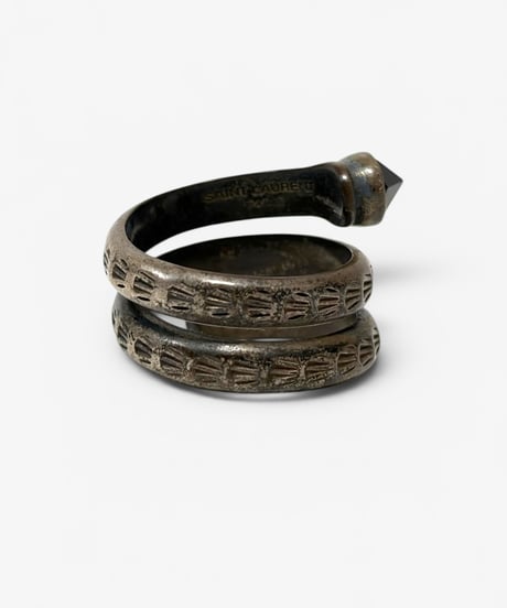 S/S 2013 SAINT LAURENT PARIS SPIRAL ONYX RING