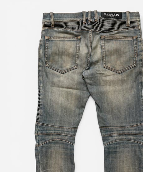 A/W 2011 BALMAIN HOMME BY CHRISTOPHE DECARNIN CAMPAIGN WASHED BIKER DENIM［28］