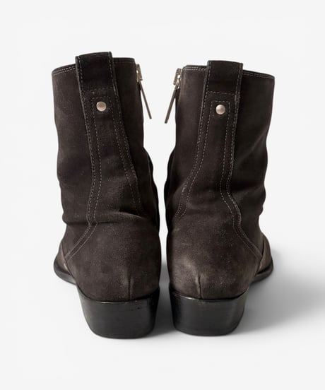 A/W 2010 DIOR HOMME SIDE ZIP SUEDE BOOTS［40］