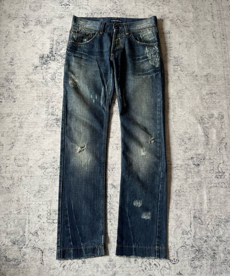 2000s DOLCE&GABBANA scratch denim
