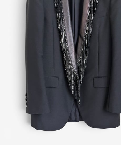 S/S 2016 SAINT LAURENT PARIS “SURF SOUND” STUDDED FRINGE BLAZER［42］