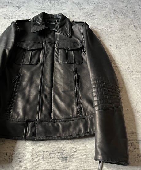 Early 2010s Galaabend sheep skin biker jacket