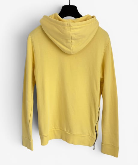 S/S 2015 BALMAIN HOMME PASTEL YELLOW SIDE ZIP HOODIE［XS］