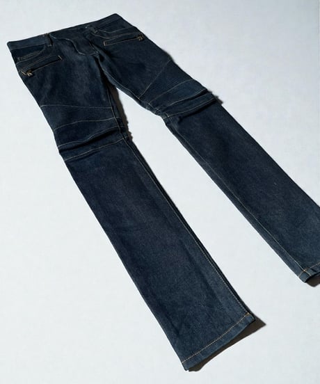 BALMAIN HOMME BIKER RAW DENIM