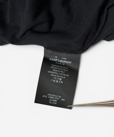 2015 SAINT LAURENT PARIS BLOOD LUSTER T-SHIRT［XS］