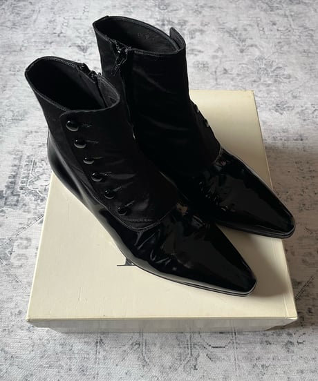 A/W 2006 Dior HOMME “THESE GRAY DAYS” Button Patent Leather Boots