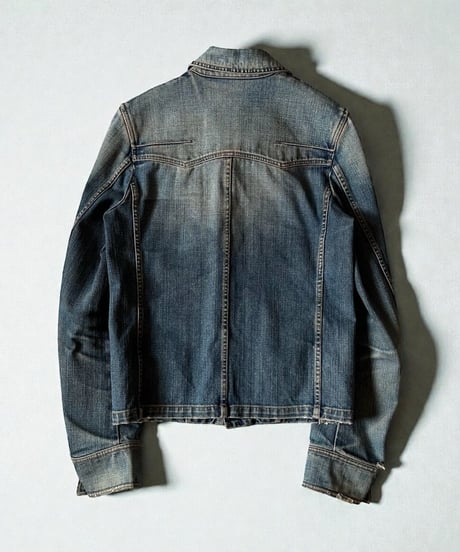 A/W 2005 DIOR HOMME “GRAM ROCK” RED-RUST DENIM JACKET