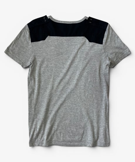 A/W 2007 DIOR HOMME “NAVIGATE” PANELED EPAULETTE T-SHIRT