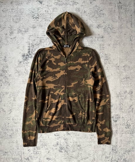 Hysteric Glamour Skull Camouflage Zip Hoodie