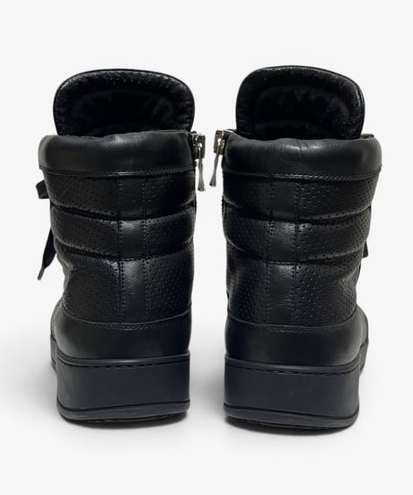 BALMAIN HOMME PERFORATED LEATHER HIGH-TOP