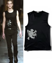 A/W 2002 DIOR HOMME “REFLECTION” SILVER GRIFFIN TANK TOP