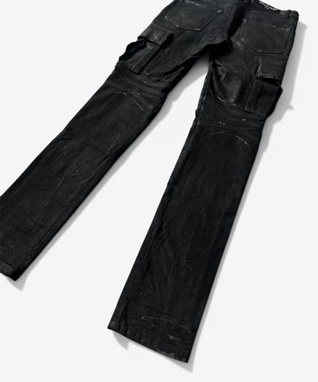 A/W 2014 BALMAIN HOMME WAXED BIKER DENIM 27