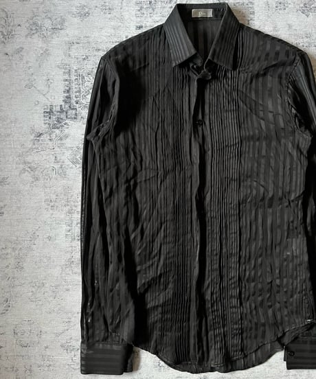S/S 2005 Dior HOMME “BECK” Sheer Stripe Dress Shirt