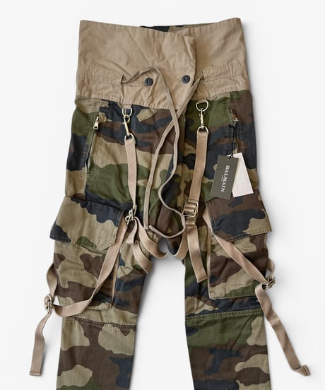 S/S 2011 BALMAIN HOMME BY CHRISTOPHE DECARNIN PARACHUTE CARGO PANTS［XS］