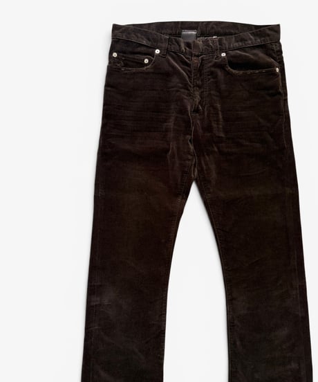 A/W 2005 DIOR HOMME “GLAM ROCK” DARK BROWN VELVET BOOTCUT［29］