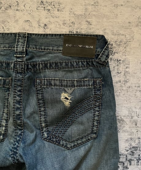 S/S 2002年製 EMPORIO ARMANI damaged denim