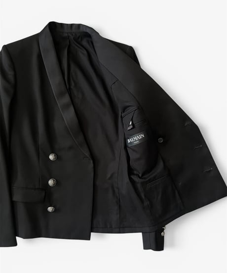 S/S 2014 BALMAIN HOMME SATIN SHAWL DB BLAZER
