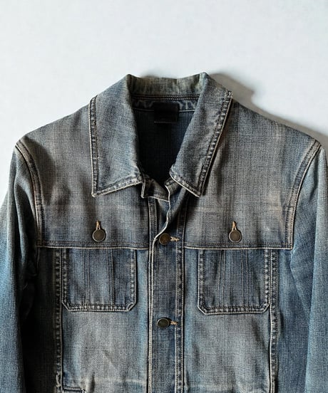 A/W 2005 DIOR HOMME “GRAM ROCK” RED-RUST DENIM JACKET
