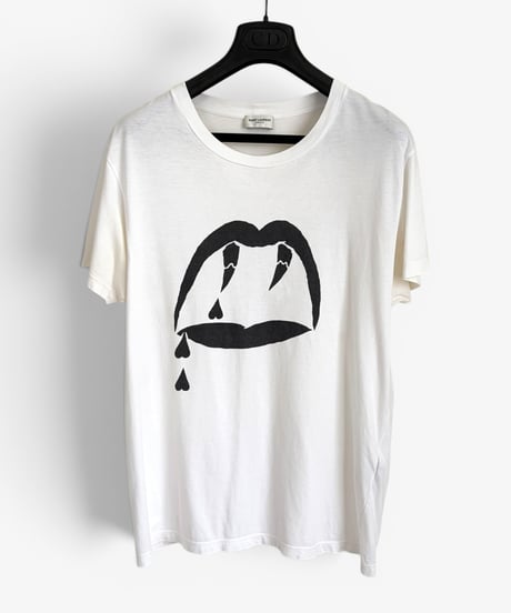 2015 SAINT LAURENT PARIS BLOOD LUSTER T-SHIRT［S］