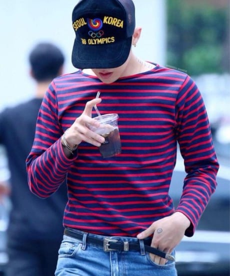 S/S 2015 SAINT LAURENT PARIS BOAT NECK STRIPED LONG SLEEVE TOP［M］