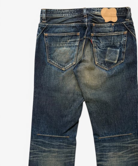S/S 2008 NUMBER (N)INE “BIRDS” MUDWASH ZIPPO DENIM［2］