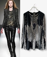 A/W 2010 BALMAIN BY CHRISTOPHE DECARNIN SEQUIN LONG CUTSEW