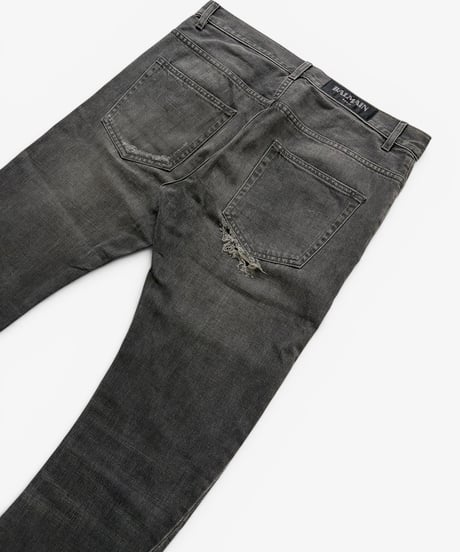 A/W 2013 BALMAIN HOMME DISTRESSED REPAIR DENIM［30］