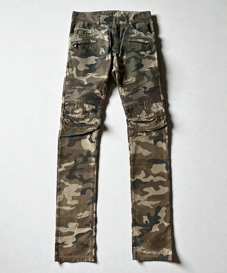 A/W 2014 BALMAIN HOMME CAMOUFLAGE BIKER PANTS