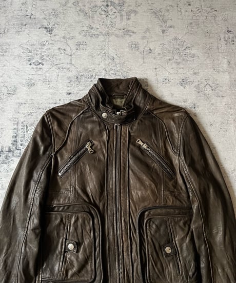 A/W 2003 D&G Dolce&Gabbana brown leather jacket