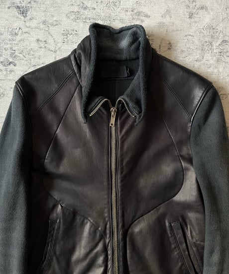 A/W 2012-2013 Nicolas&Mark Leather × Sweat Hybrid Biker Jacket