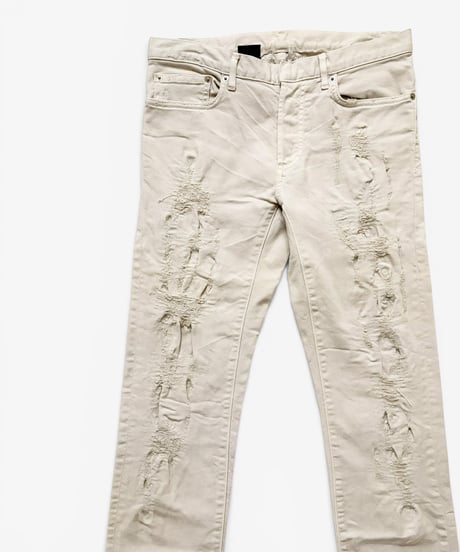 2014 DIOR HOMME REPAIRED DISTRESSED DENIM［28］