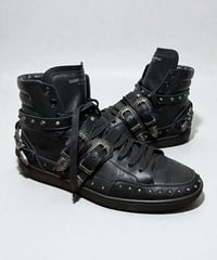 A/W 2014 SAINT LAURENT PARIS STUDDED WESTERN HIGH-TOP