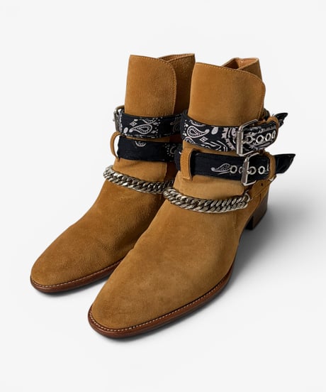 AMIRI BANDANA CHAIN JODHPUR BOOTS［43］