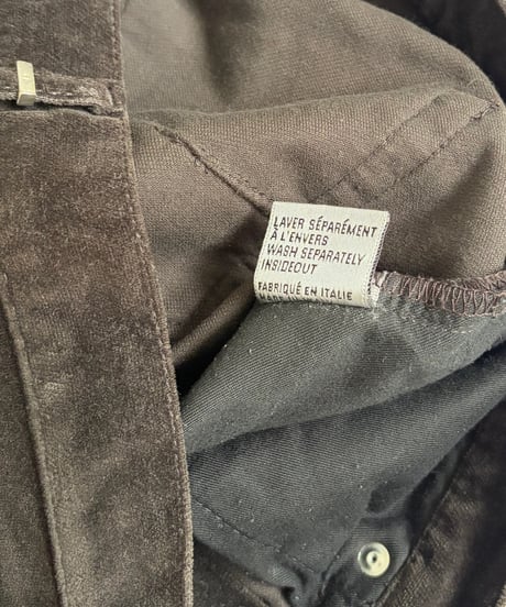 A/W 2005 DIOR HOMME “GLAM ROCK” DARK BROWN VELVET BOOTCUT［29］