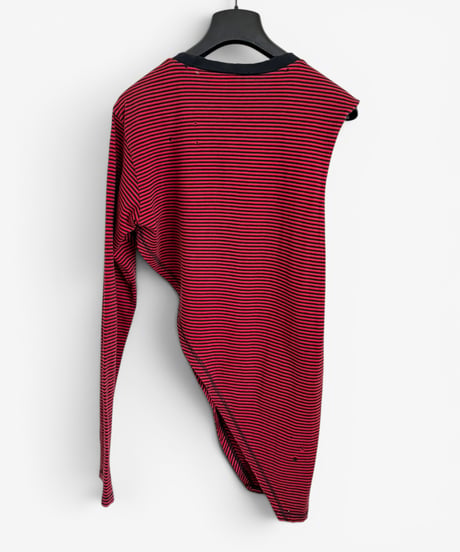 S/S 2005 NUMBER (N)INE “NIGHT CRAWLER” ASYMMETRIC DISTRESSED BORDER T-SHIRT［2］